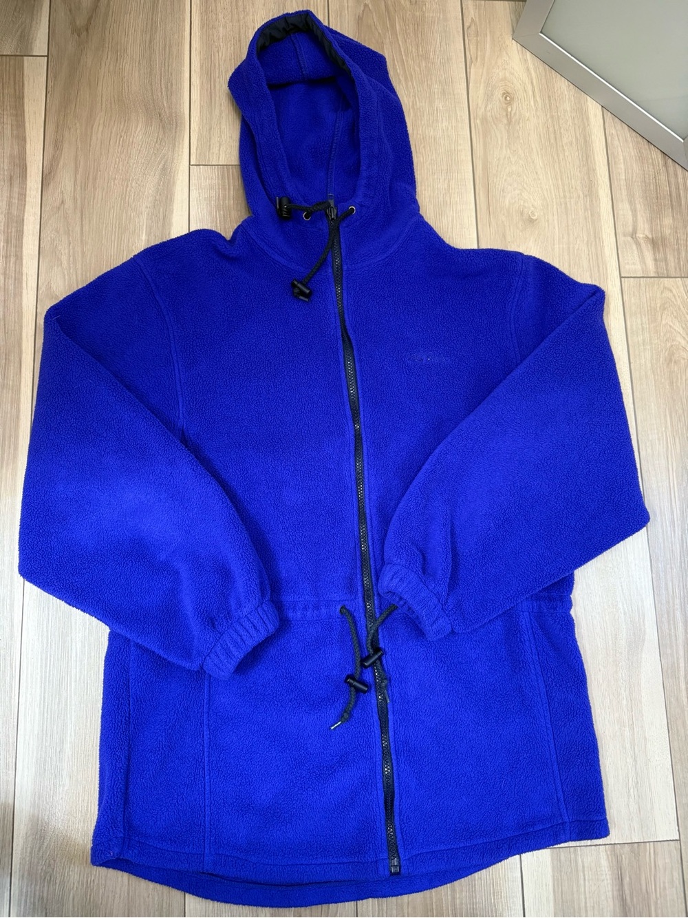 Vintage L.L.Bean Blue Hooded Fleece Jacket
